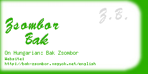 zsombor bak business card